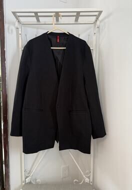 Spanx Perfect Collarless Blazer Womens Black Office Career Wardrobe Staple 3X